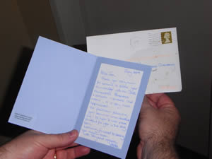 Letter from an old contact